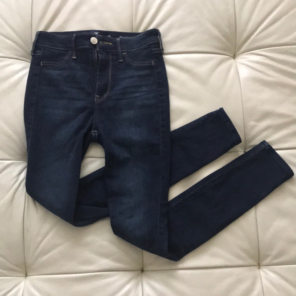 High Rise Hollister Dark Wash Tight Jean Legging